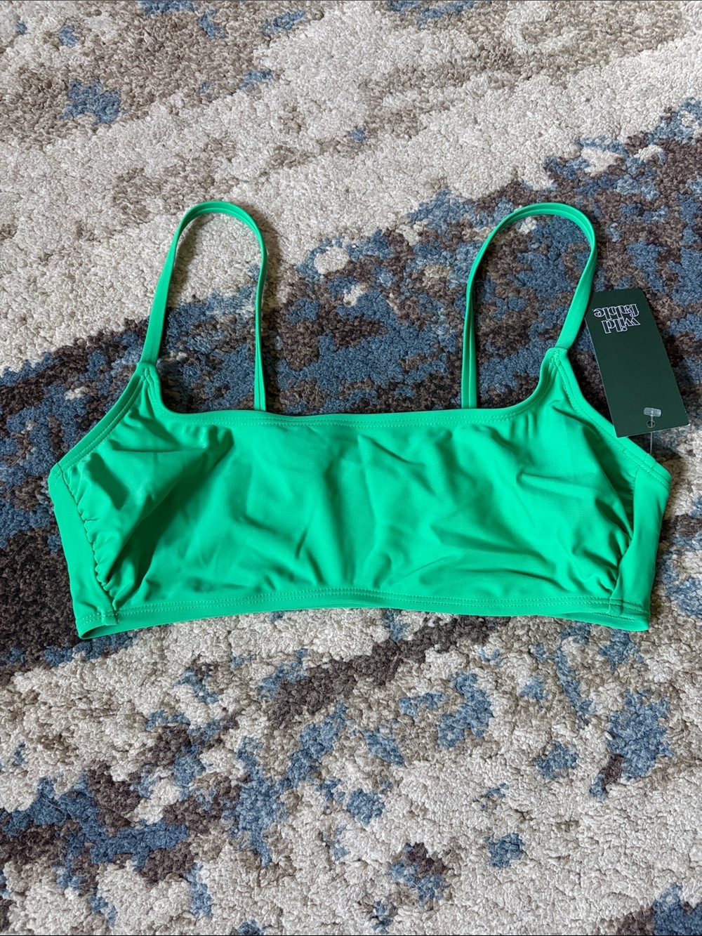 wild fable Bright Kelly Green Scoop Bikini Top